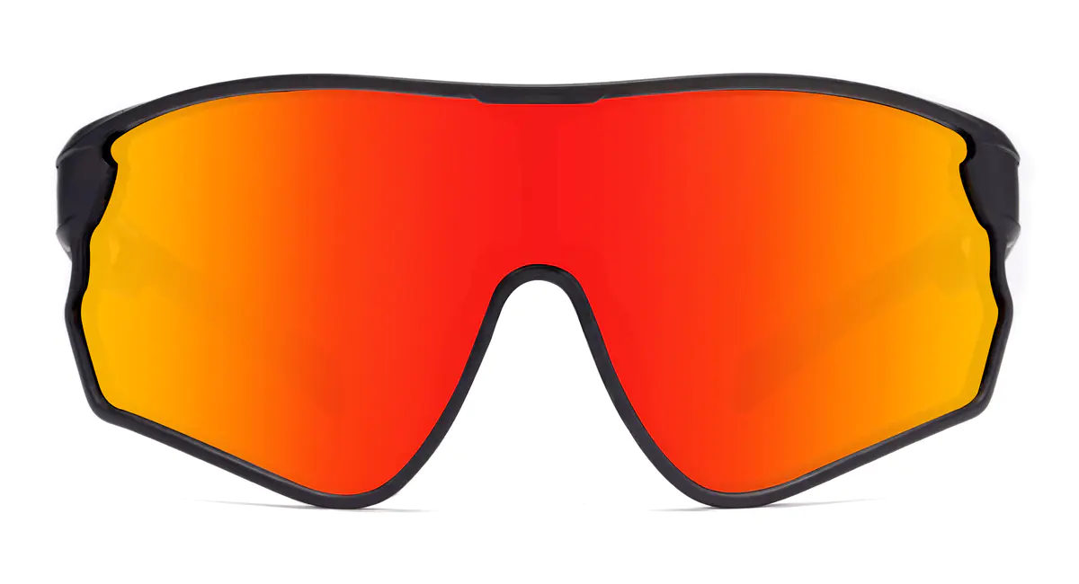 Photochromic Iridescent Red Cycling Eyeglasses