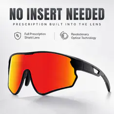 Photochromic Iridescent Red Cycling Eyeglasses