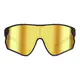 Rectangle Iridescent Gold Cycling Sunglasses