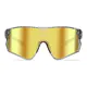 Rectangle Iridescent Gold Cycling Sunglasses