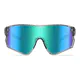 Rectangle Iridescent Green Cycling Sunglasses
