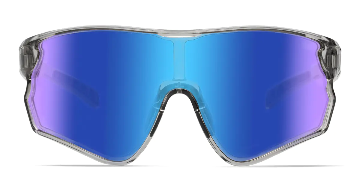 Photochromic Iridescent Blue Cycling Eyeglasses