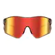 Rectangle Iridescent Red Cycling Sunglasses