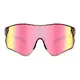 Rectangle Iridescent Pink Cycling Sunglasses