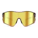 Rectangle Iridescent Gold Cycling Sunglasses