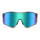 Rectangle Iridescent Green Cycling Sunglasses