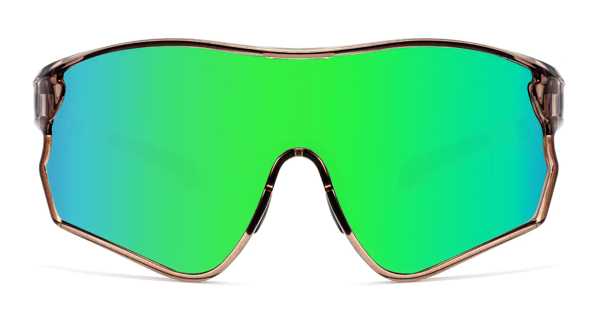 Photochromic Iridescent Green Cycling Eyeglasses