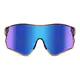 Rectangle Iridescent Blue Cycling Sunglasses