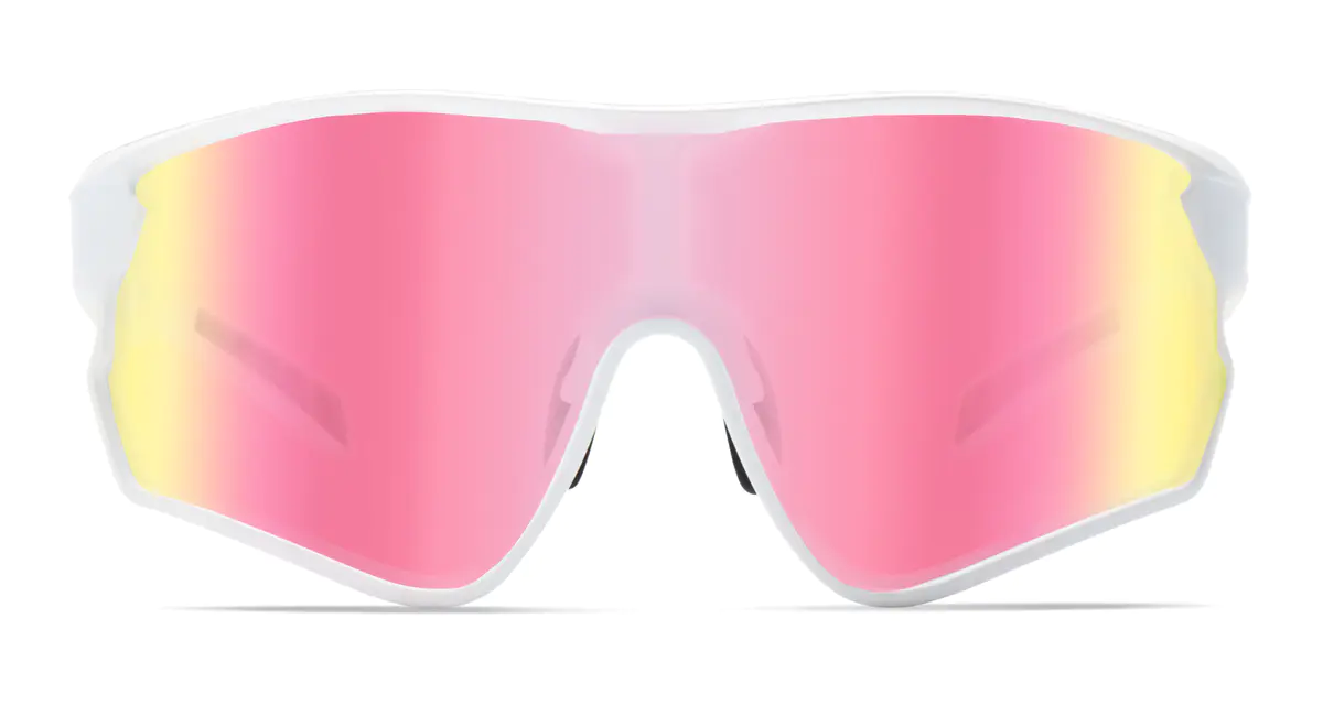Photochromic Iridescent Pink Cycling Eyeglasses