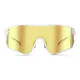 Rectangle Iridescent Gold Cycling Sunglasses