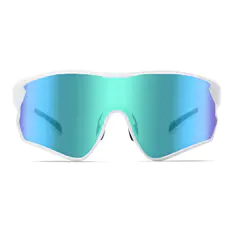 Rectangle Iridescent Green Cycling Sunglasses