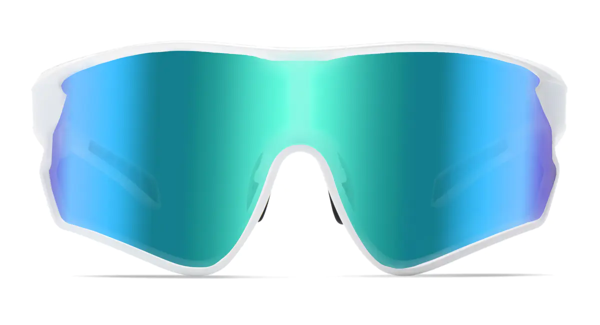 Photochromic Iridescent Green Cycling Eyeglasses