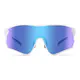 Rectangle Iridescent Blue Cycling Sunglasses