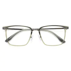 Square Green/Gun Eyeglasses