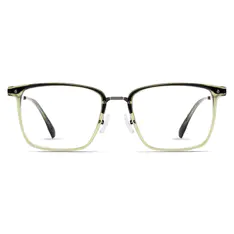 Square Green/Gun Eyeglasses