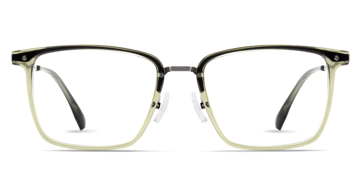 Square Green/Gun Eyeglasses
