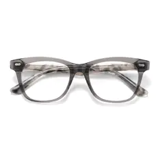 Square Transparent Gray Eyeglasses