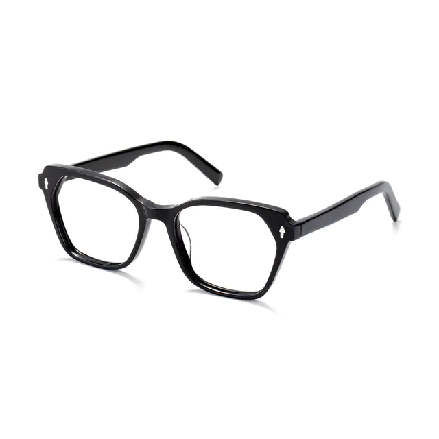 Geometric Black Eyeglasses