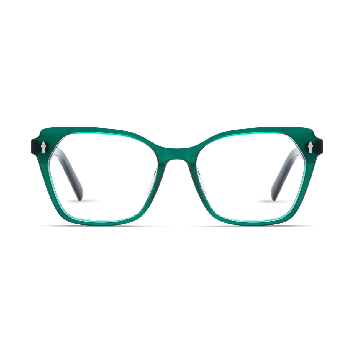 Geometric Green Eyeglasses