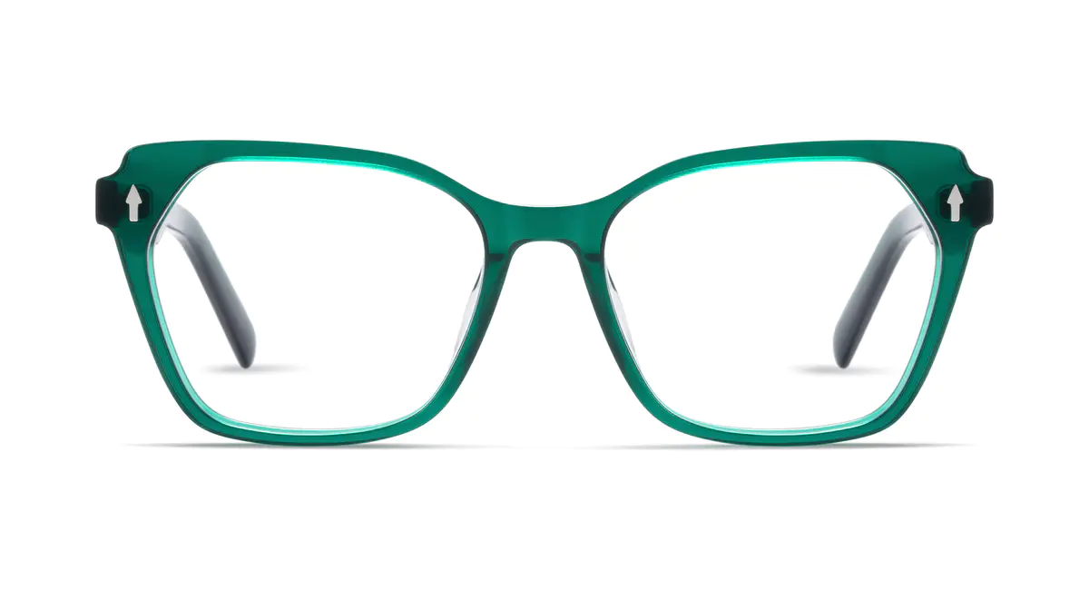 Geometric Green Eyeglasses