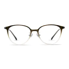 Oval Gradient Brown Eyeglasses