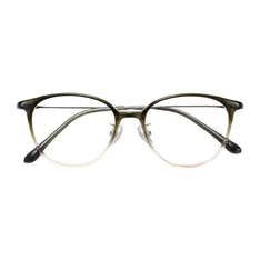 Oval Gradient Brown Eyeglasses
