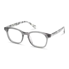 Rectangle Transparent Gray Eyeglasses