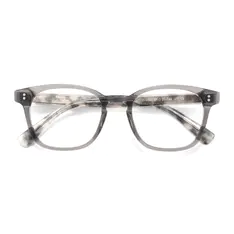 Rectangle Transparent Gray Eyeglasses