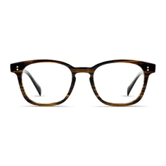 Square Striped/Brown Eyeglasses