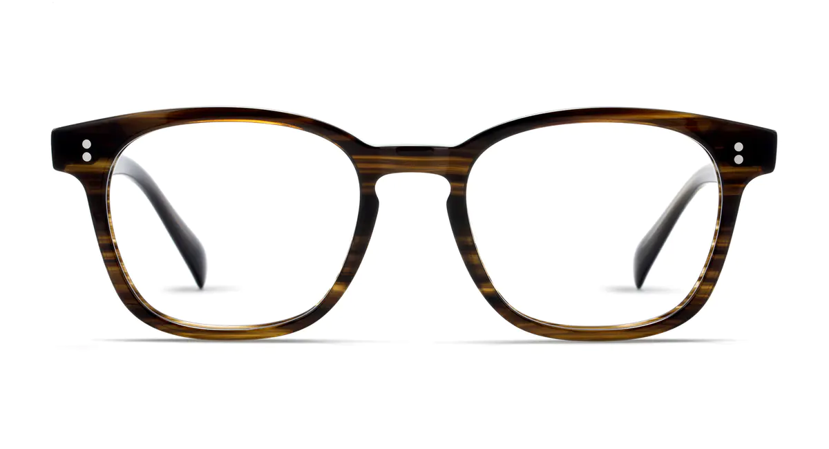Square Striped/Brown Eyeglasses