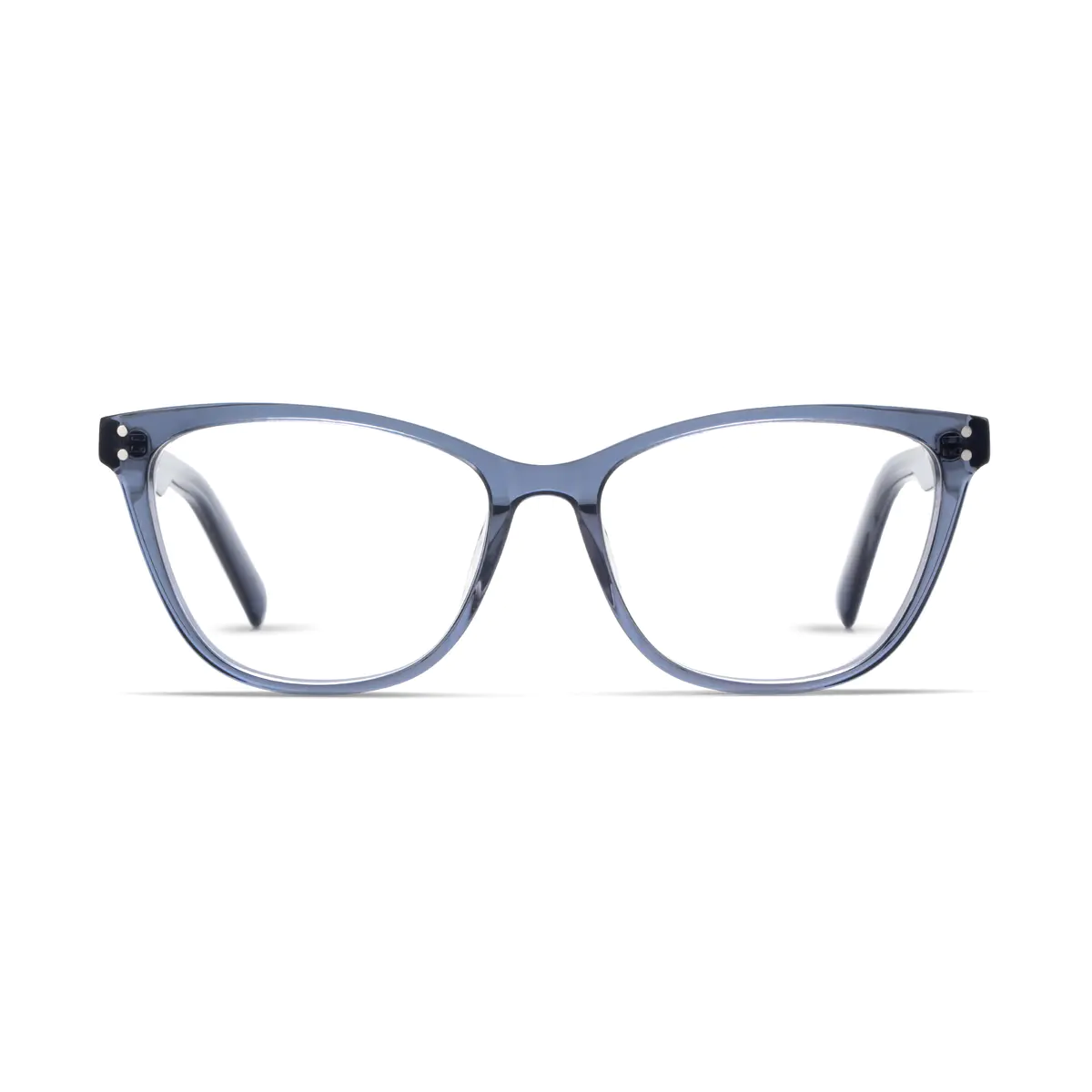 Cat-eye Transparent Blue Eyeglasses