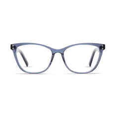 Cat-eye Transparent Blue Eyeglasses