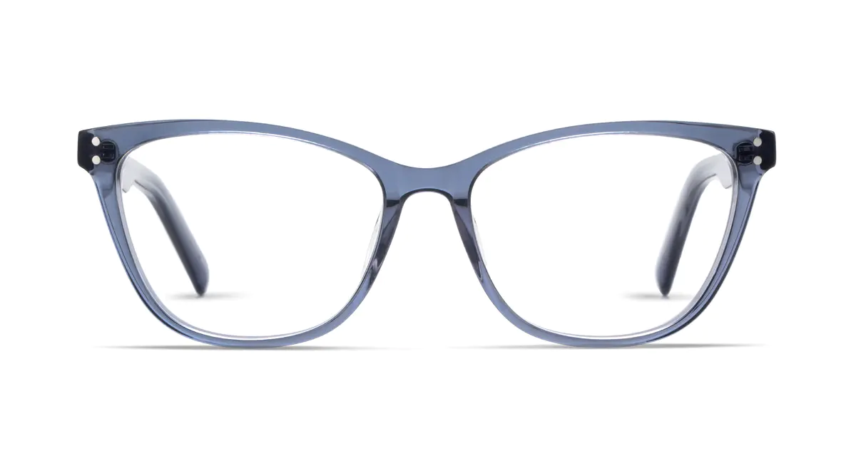 Cat-eye Transparent Blue Eyeglasses