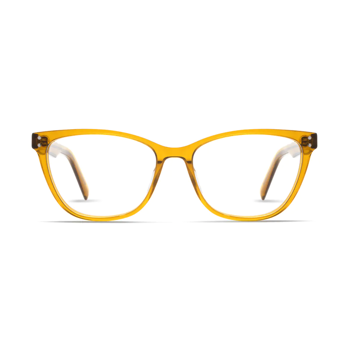 Cat-eye Transparent Yellow Eyeglasses