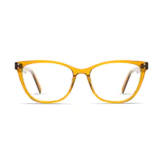 Cat-eye Transparent Yellow Eyeglasses