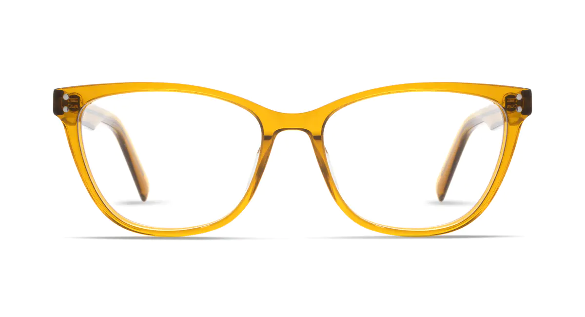 Cat-eye Transparent Yellow Eyeglasses