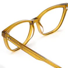 Cat-eye Transparent Yellow Eyeglasses