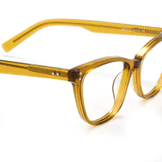 Cat-eye Transparent Yellow Eyeglasses