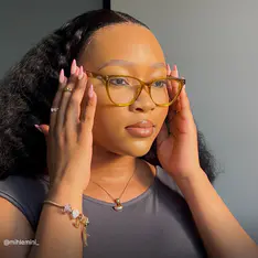 Cat-eye Transparent Yellow Eyeglasses