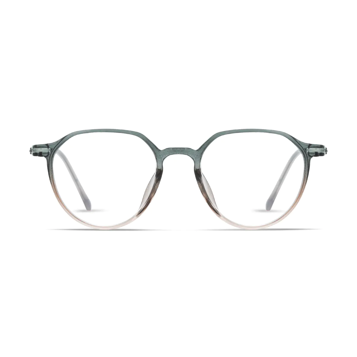 Round Gradient Green Eyeglasses
