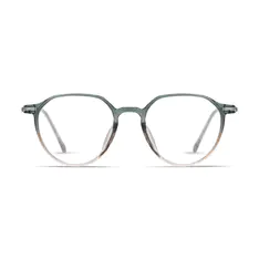 Round Gradient Green Eyeglasses