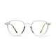 Round Transparent Gray Eyeglasses
