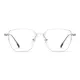 Square Transparent Gray Eyeglasses