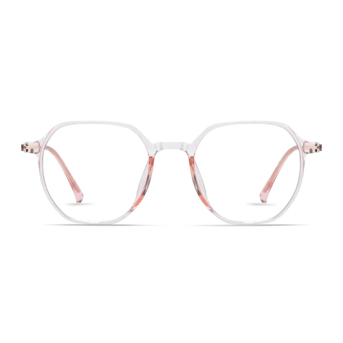Square Transparent Pink Eyeglasses