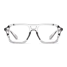 Aviator Transparent Gray Eyeglasses