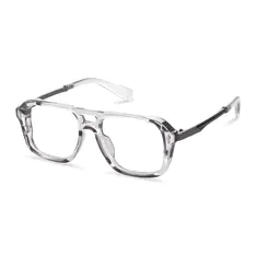 Aviator Transparent Gray Eyeglasses