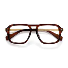 Aviator Transparent Brown Eyeglasses