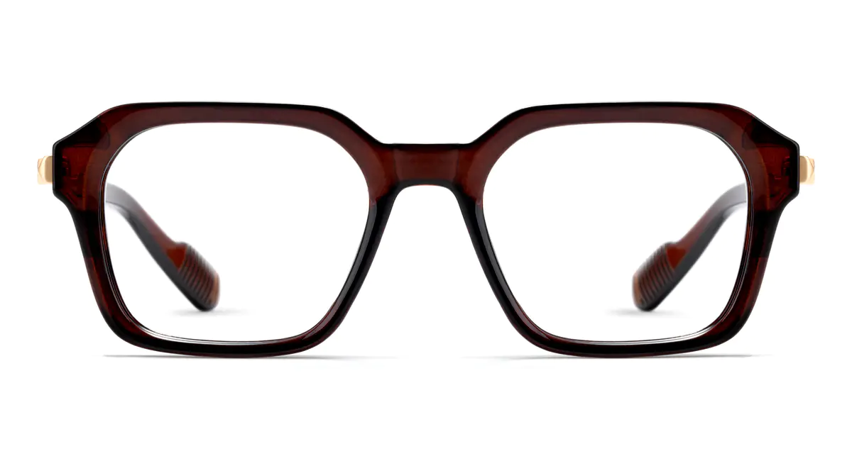 Square Brown Eyeglasses
