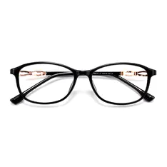 Oval Black Eyeglasses