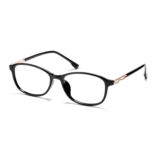 Oval Black Eyeglasses